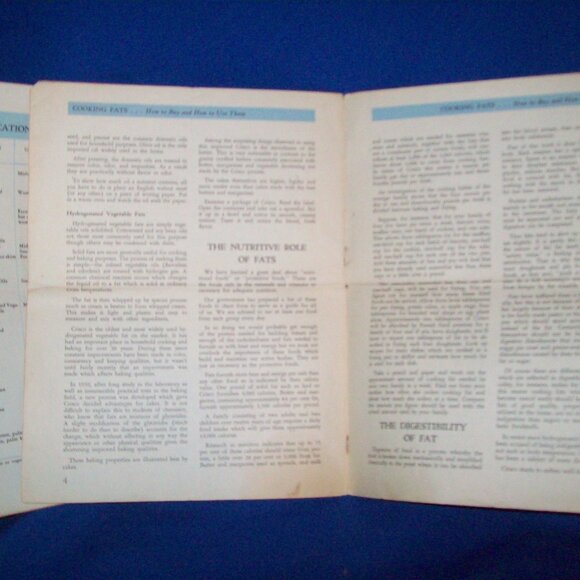 Cooking Fats: How to Buy and Use Them - Vintage Proctor & Gamble Partial Booklet - Picture 4 of 4